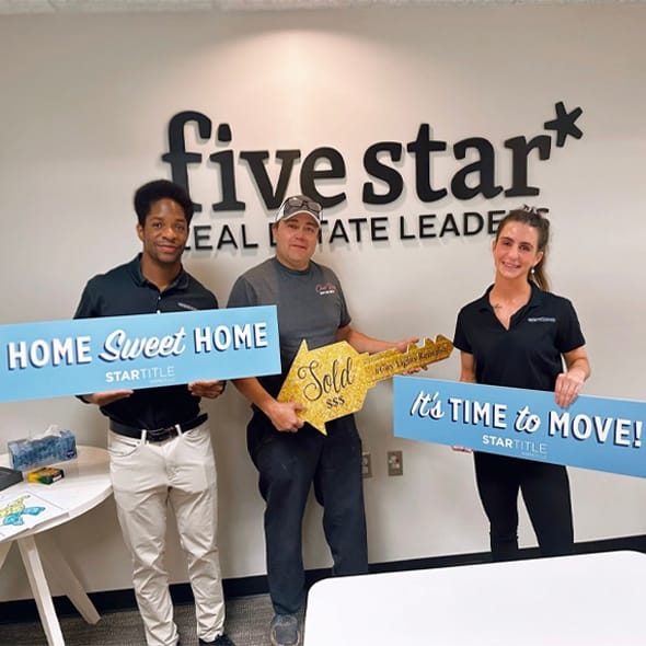 Caleb Reits and Ryann Brier of City Lights Home Buyers with clients