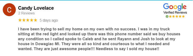 City Lights Home Buyers reviewed by a client