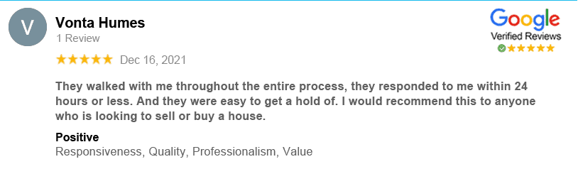 5 stars review of City Lights Home Buyers in Grand Rapids, MI